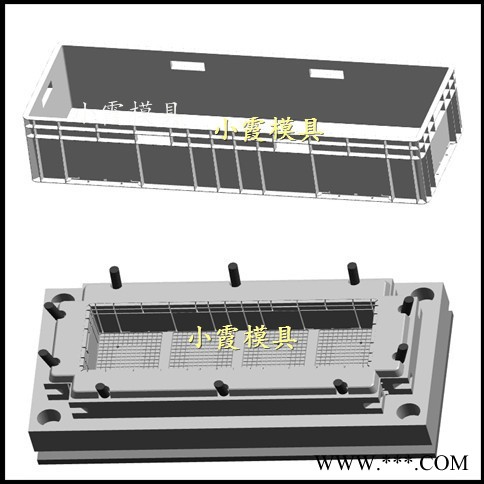 注塑模具 专做塑料周转箱模具 水果筐模具 整理箱模具 工具箱模具 保温箱模具 箩筐模具 啤酒箱模具 塑胶箱注塑模具厂家图4