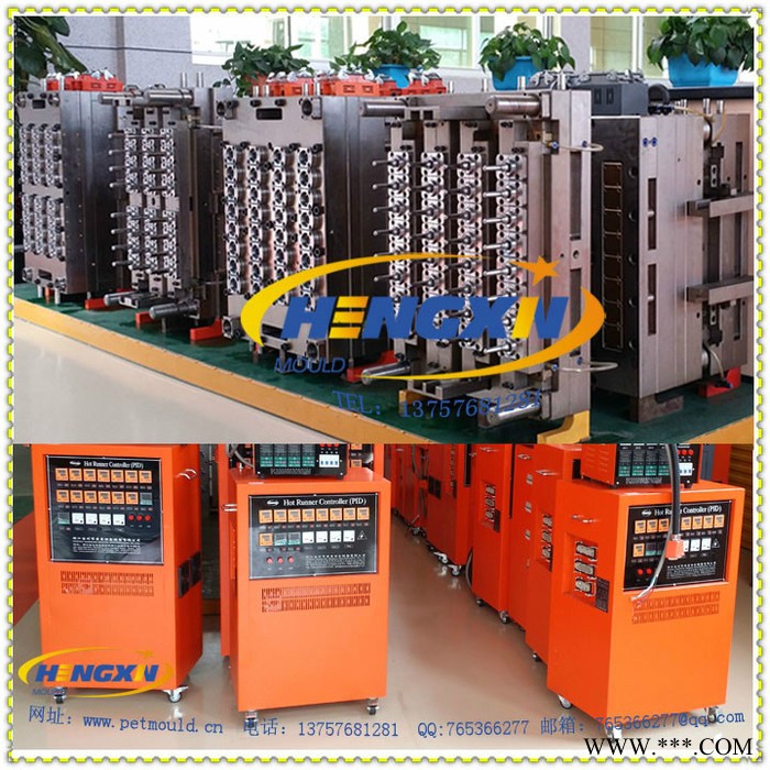 热流道瓶坯模具，针阀气封瓶坯模具，注塑模具， hot runner preform mould图2