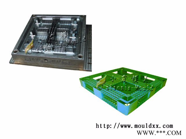 做共聚丙两面进叉新款仓板注塑模具 注塑模具 塑胶模具 塑料模具 注射模具 台州模具图3