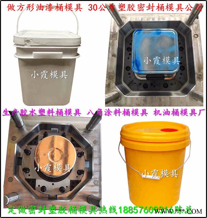 台州模具注塑模具 塑胶模具 塑料模具 注射模具 新款塑胶桶八角模具图4