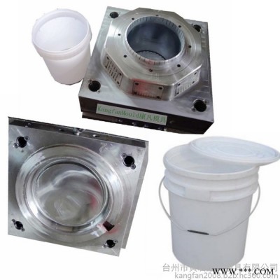 注塑模具 膜内贴标塑料包装桶模具 油桶 防水油漆桶 涂料桶模具