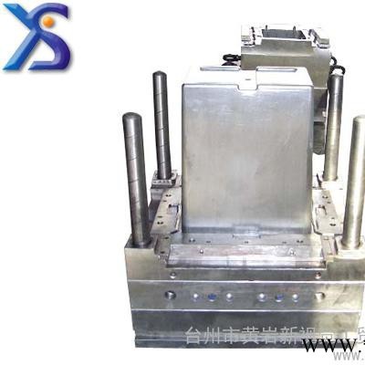 供应新视觉无盖垃圾桶注塑模具 涂料桶模具