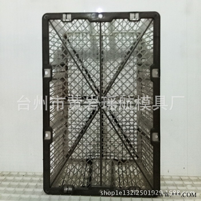 **带盖周转筐塑料模具 折叠筐模具 蔬菜筐水果箱注塑模具图3