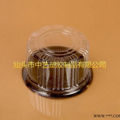 B016圆形平盖吸塑西点包装盒点心盒 PET盒子烘焙包装盒1200套