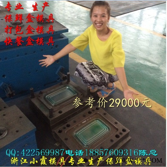 黄岩薄壁饭盒塑胶模具，一次性盒子塑胶模具 一次性400毫升保鲜盒模具价位图8