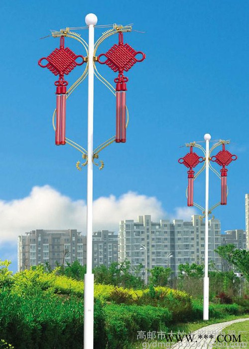 LED路灯 LED中国结注塑灯 LED吸塑圆灯笼生产厂家 中国结路灯 扇形LED中国结路灯图3