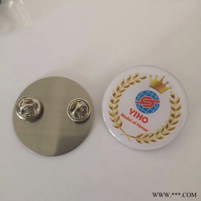 不锈钢印刷胸章，滴胶丝印徽章，冲压胸章厂图6