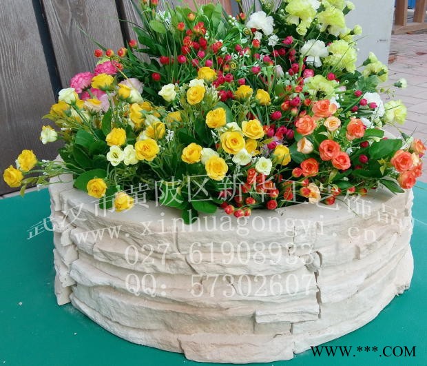 新华工艺 多种 玻璃钢花盆模具 水泥花坛专用模具 仿木花箱模具图2