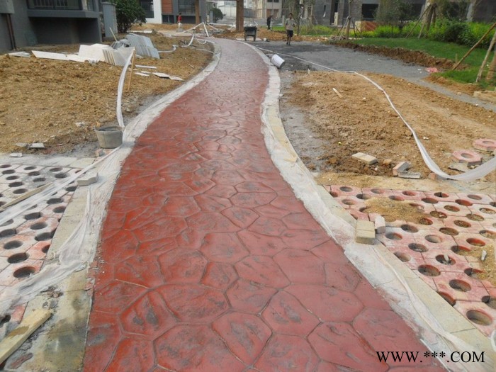 上海誉臻滨州彩色路面压印地坪/水泥压花地坪/压模混凝土材料/透水地坪 地坪模具 地坪施工 滨州地坪图5