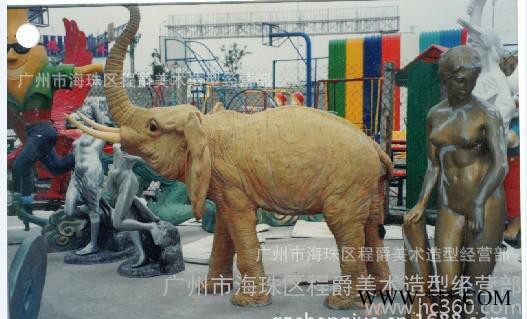 玻璃钢动物模型仿真动物 大象 有模具专业品质物美价优图3