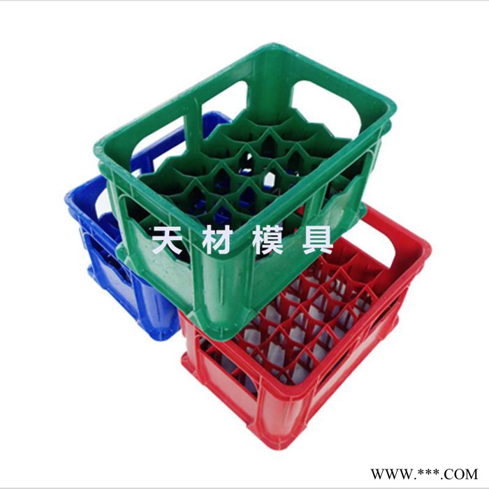 黄岩天材模具塑料啤酒箱模具 24格大瓶装啤酒箱塑料模具 可口可乐玻璃瓶装可乐箱模具图2