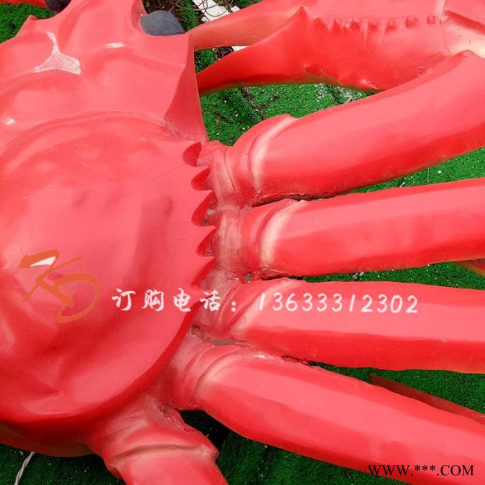新疆康大雕塑 玻璃钢仿真动物螃蟹雕塑 玻璃钢模具摆件图4