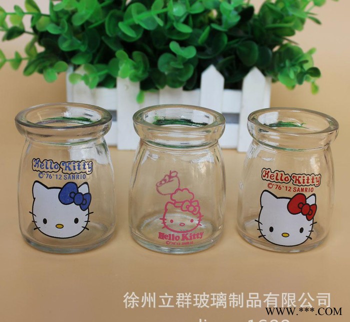**布丁杯 烤花布丁瓶牛奶瓶玻璃瓶 烘焙工具DIY模具 布丁瓶批发图3