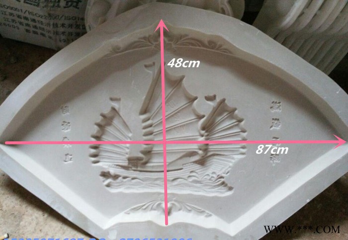 直销一帆风顺玻璃钢山花模具罗马柱模具图2