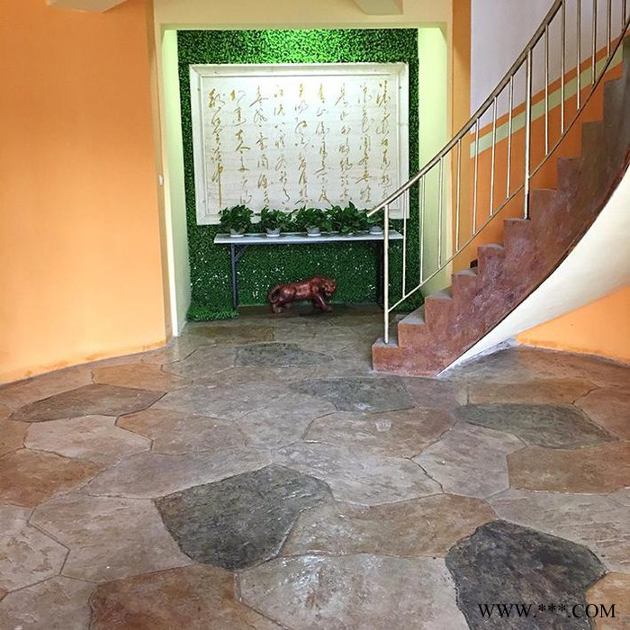 彩色水泥压花，混凝土压印模具，上海睿龙专业材料施工厂家图3