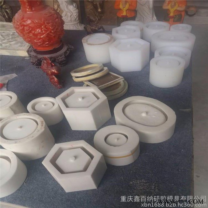鑫百纳 水泥花盆硅胶模具多肉水泥镁泥花盆硅胶玻璃钢模具
