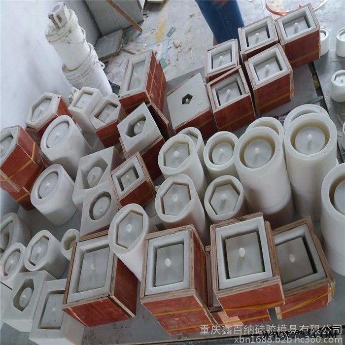 鑫百纳 水泥花盆硅胶模具多肉水泥镁泥花盆硅胶玻璃钢模具图8