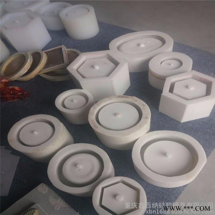 鑫百纳 水泥花盆硅胶模具多肉水泥镁泥花盆硅胶玻璃钢模具图3