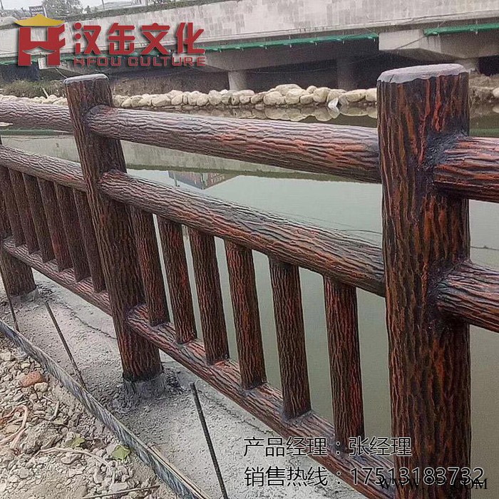 仿树皮模具 护栏模具 水泥护栏 河道护栏 景区护栏图3