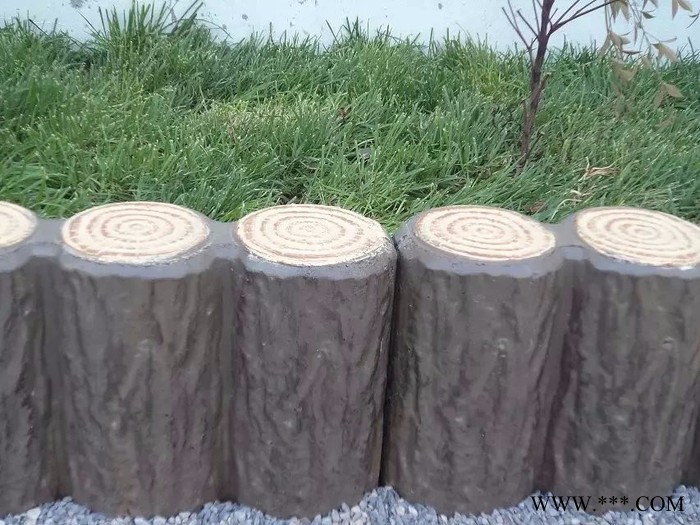 仿木树桩石模具混凝土制品 水泥树桩模具，仿木树桩护栏，仿树皮木桩仿木桩连木桩模具及产品图3