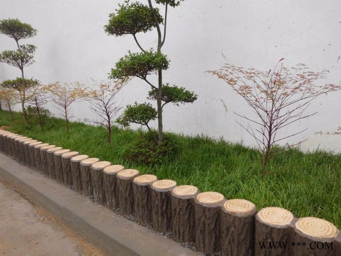 仿木树桩石模具混凝土制品 水泥树桩模具，仿木树桩护栏，仿树皮木桩仿木桩连木桩模具及产品图8