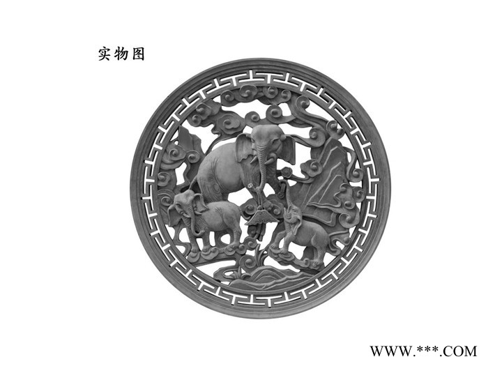 珠美 **古建砖雕模具、古建配件、仿古水泥浮雕、凉亭、楼梯扶手、花盆、仿古花窗、影壁墙装饰、古建园林模具--吉祥如意图2