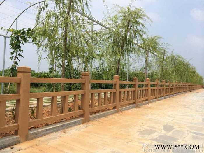 天艺模具001  梯形仿木河堤护栏   水泥产品图2