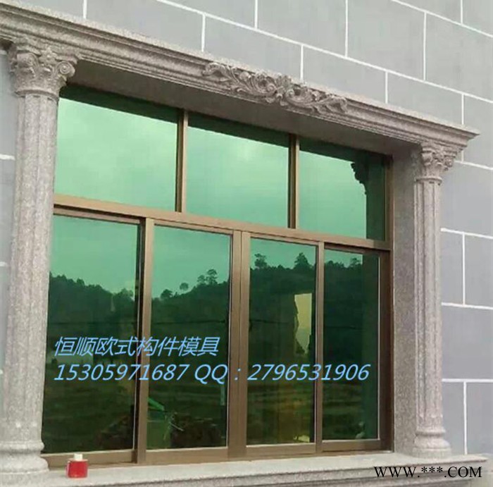 直销塑钢窗套模具，广东新款欧式水泥构件罗马窗户模具.图3