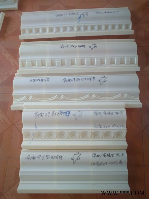 GRC欧式水泥构件罗马柱模具ABS塑钢屋檐线条窗钱两用宝石线模具裴饰 屋檐线条模具图2