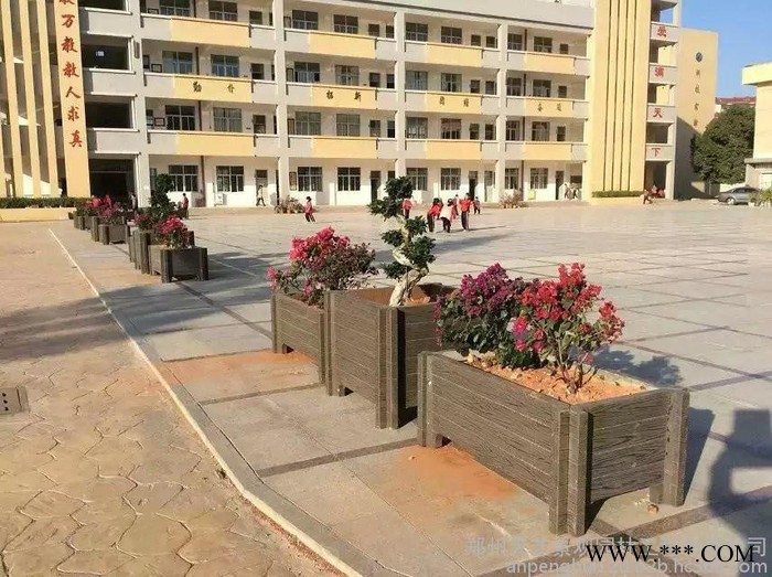 供应 水泥景观花箱仿木花池子 仿木花箱90*90*70市政道路花箱合金塑料模具以及水泥产品图2