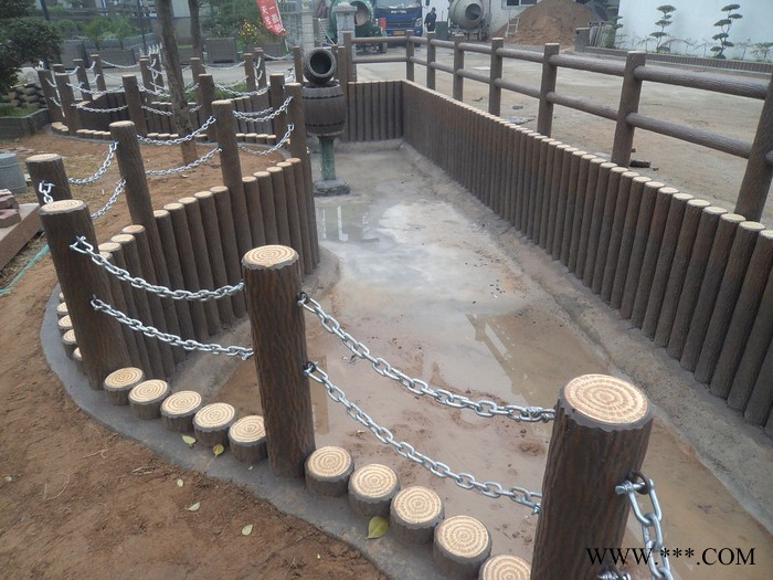 特种建筑/建材    天艺001仿树皮护栏水泥模具1.5米图4