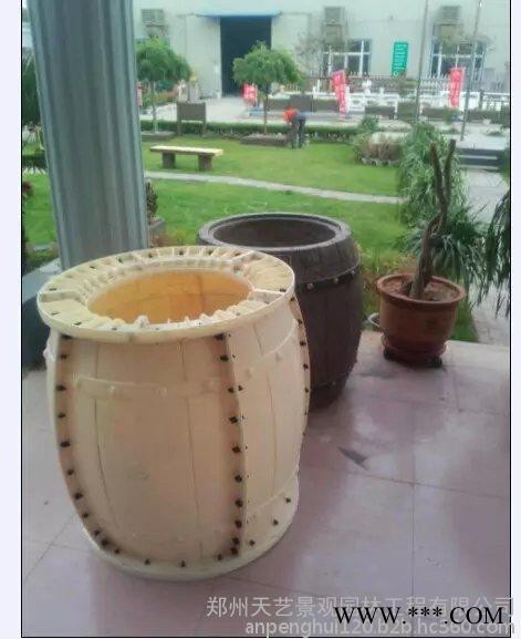 郑州天艺供应湖北仿木花桶  花桶模具  啤酒桶合金塑料模具以及水泥产品图5
