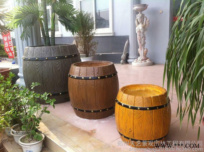 郑州天艺供应湖北仿木花桶  花桶模具  啤酒桶合金塑料模具以及水泥产品图8