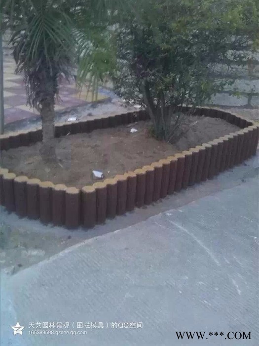 天艺仿木树桩石模具混凝土制品木桩水泥树桩模具，仿木树桩护栏，仿树皮木桩仿木桩连木桩模具及产品图4