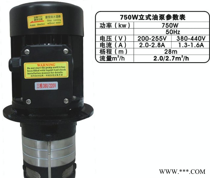 立式抽油马达WS-750,数控机床抽油马达图3