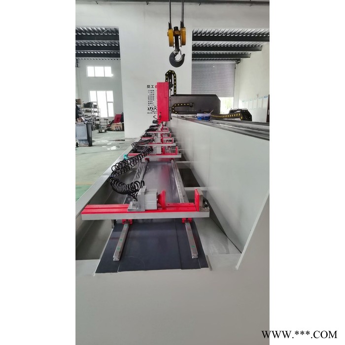 威格特  高速铝型材加工中心 三轴线轨数控双头钻铣床 铝型材钻铣床图2