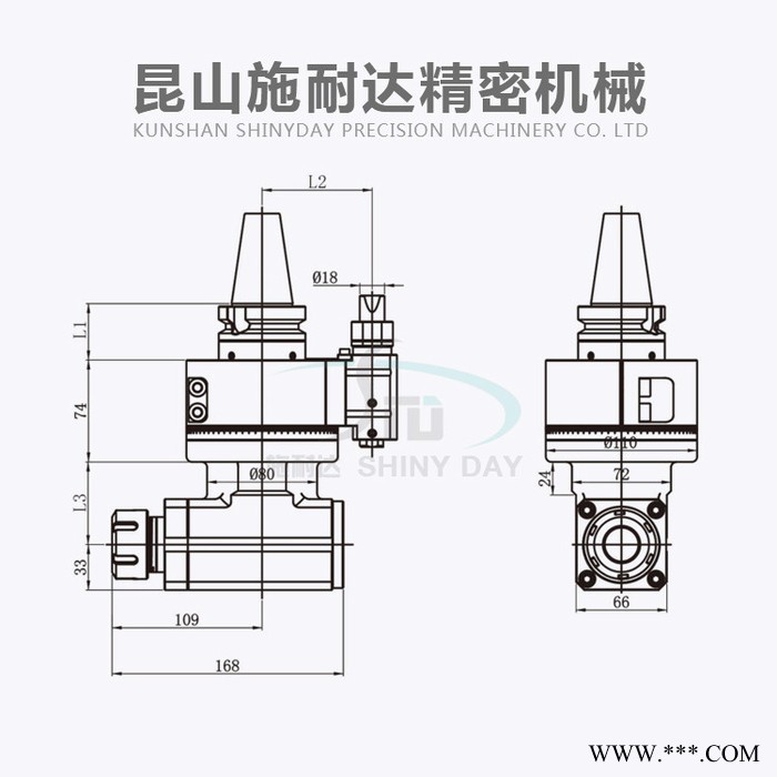 供应施耐达BT50-ER32 直角铣头 数控铣 侧铣头 数控加工中心 加工中心侧铣头 卧式铣床 机床侧头 龙门侧铣头厂家图3