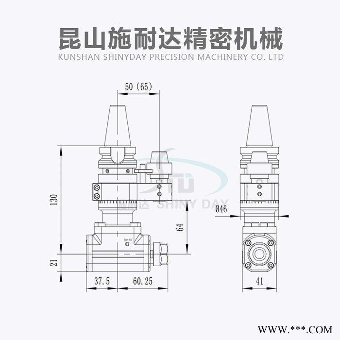 供应施耐达BT40-ER16-135 台湾角度头 进口铣头 铣床侧铣头 数控加工中心侧铣头 角度头 双向侧铣图2