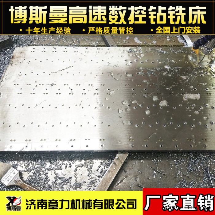 博斯曼6mm以下小孔径制浆筛网自动钻孔机 龙门式平面钻床定制数控钻铣床 双工位钻床图8