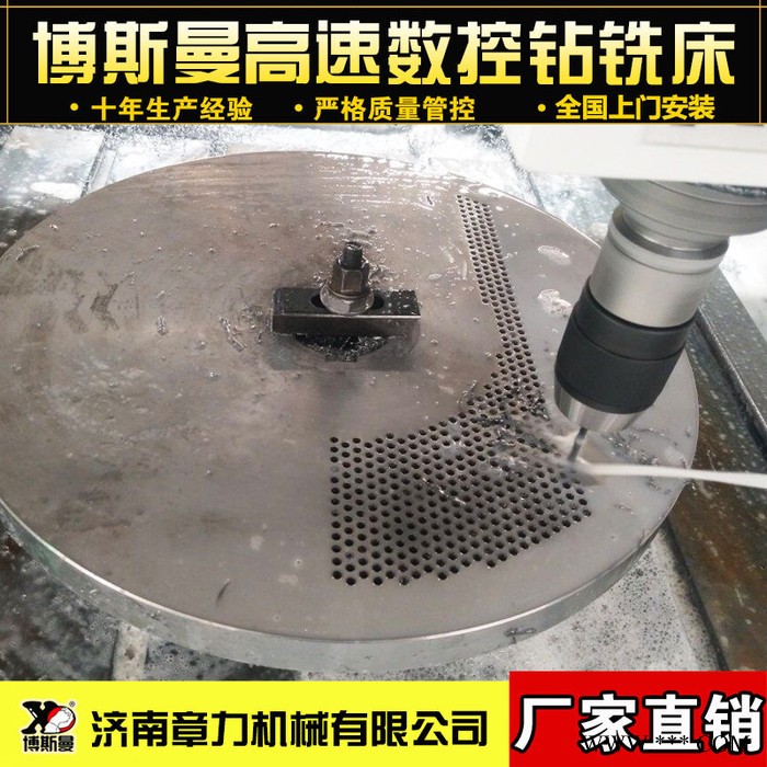 博斯曼6mm以下小孔径制浆筛网自动钻孔机 龙门式平面钻床定制数控钻铣床 双工位钻床图6