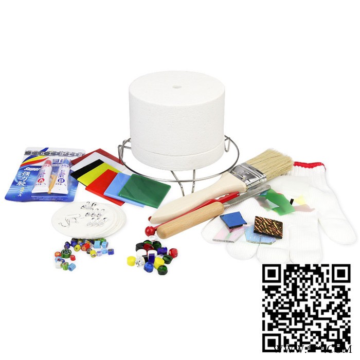 曼德1707001-15 DIY工具热熔彩色玻璃diy饰品 手工坊创意微波小窑炉套装图6