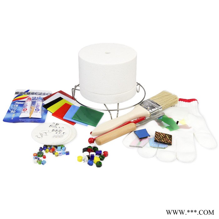 曼德1707001-15 DIY工具热熔彩色玻璃diy饰品 手工坊创意微波小窑炉套装图3