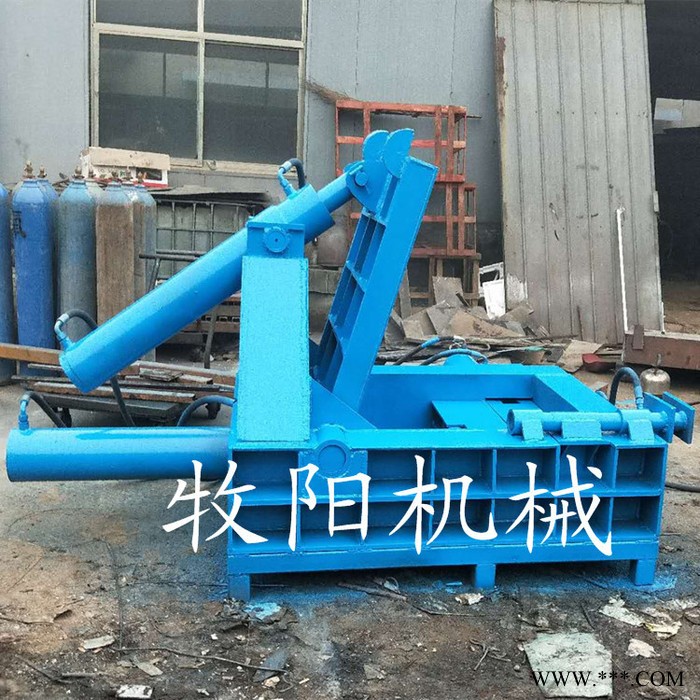 卧式液压废铁钢销刨花压块机 铝屑车床刨花压块机图6