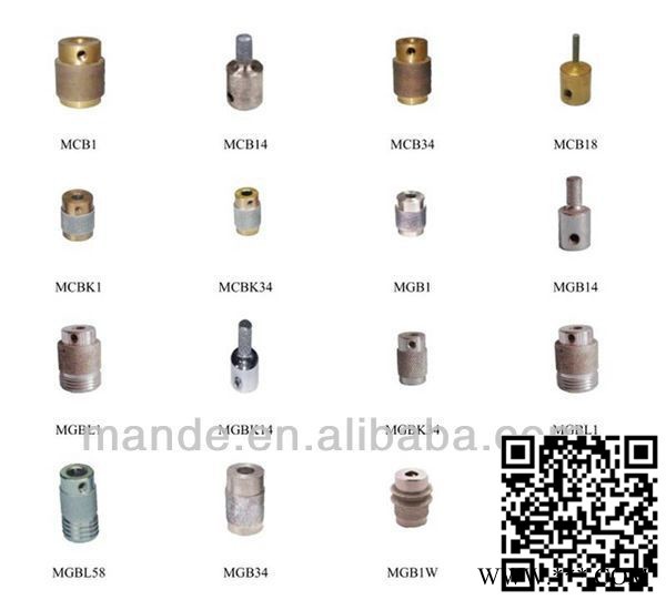 曼德MCB14金刚石工具 五金配件植绒砂纸小车床砂带打磨片高速抛光磨头 电镀金刚石磨轮 研磨打磨玻璃图5