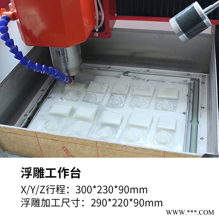 玉邦YB3023 玉石电脑雕刻机小型数控机床全自动高精度石材翡翠雕刻机图2