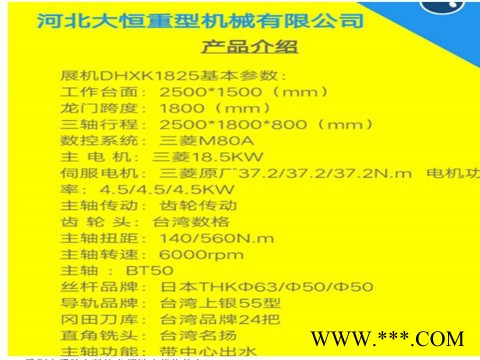 河北大恒DHXK1825 数控铣床 自产直销 价格美丽图5