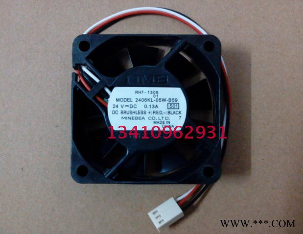 2406KL-05W-B59 24V 0.13A  全新原装NMB美培亚风扇 数控机床风扇图2
