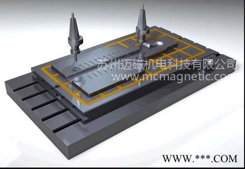 供应苏州铣床强力吸盘，强力CNC磁盘图2