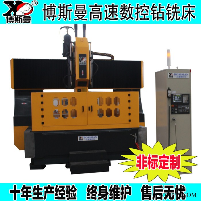 博斯曼重型自定心2000*2000数控钻铣床 三轴龙门移动式三维钻图2