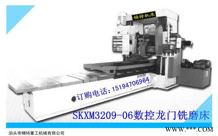 定做SK2030-80立柱移动式数控龙门铣床图2
